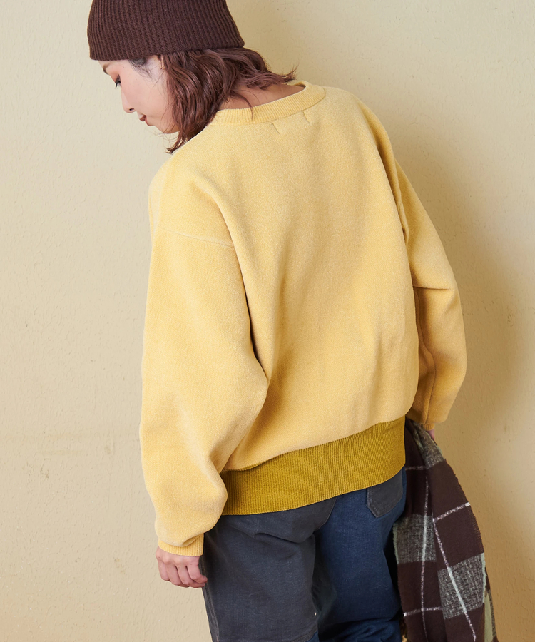 CUBE SUGAR(キューブシュガー) |【秋冬新作】モールヤーン ニット ロゴプリント プルオーバー