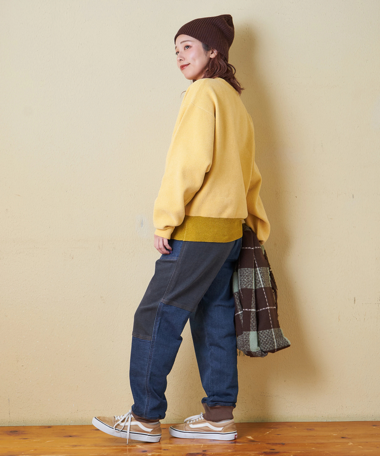 CUBE SUGAR(キューブシュガー) |【秋冬新作】モールヤーン ニット ロゴプリント プルオーバー