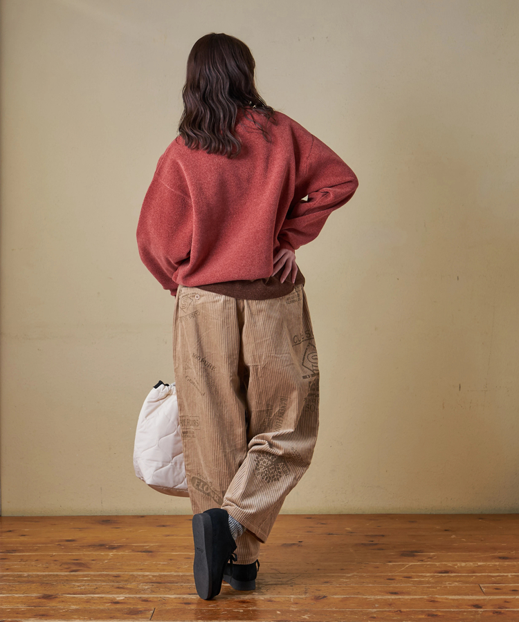 CUBE SUGAR(キューブシュガー) |【秋冬新作】モールヤーン ニット ロゴプリント プルオーバー