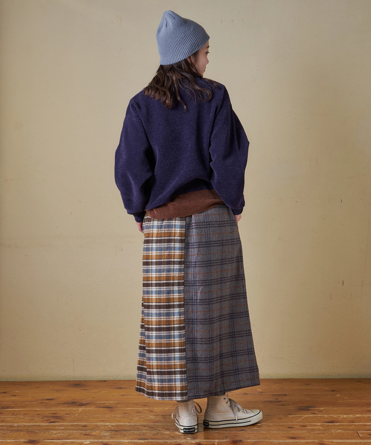 CUBE SUGAR(キューブシュガー) |【秋冬新作】モールヤーン ニット ロゴプリント プルオーバー