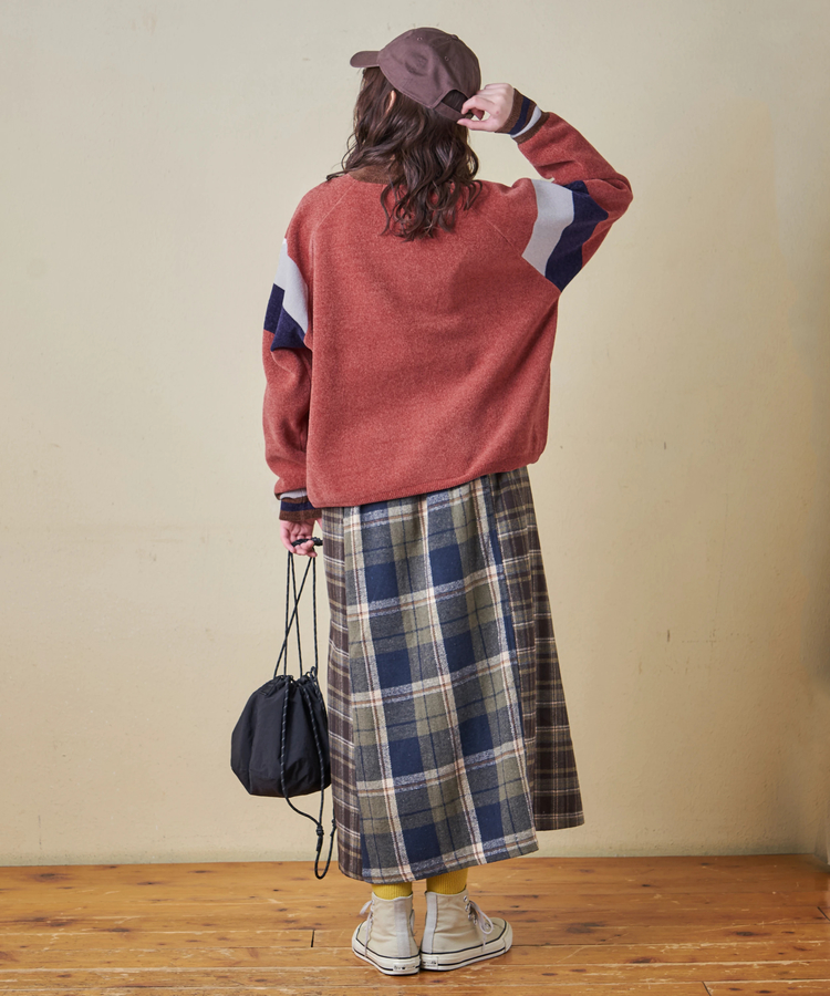 CUBE SUGAR(キューブシュガー) |【秋冬新作】モールヤーン ニット ライン入り トラックジャケット