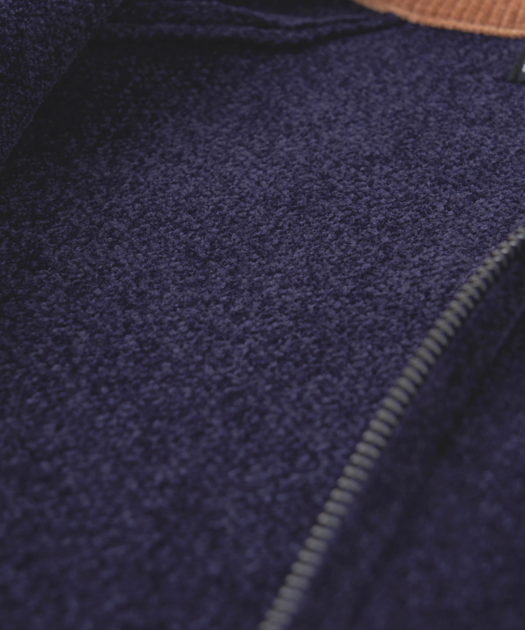 CUBE SUGAR(キューブシュガー) |【秋冬新作】モールヤーン ニット ライン入り トラックジャケット