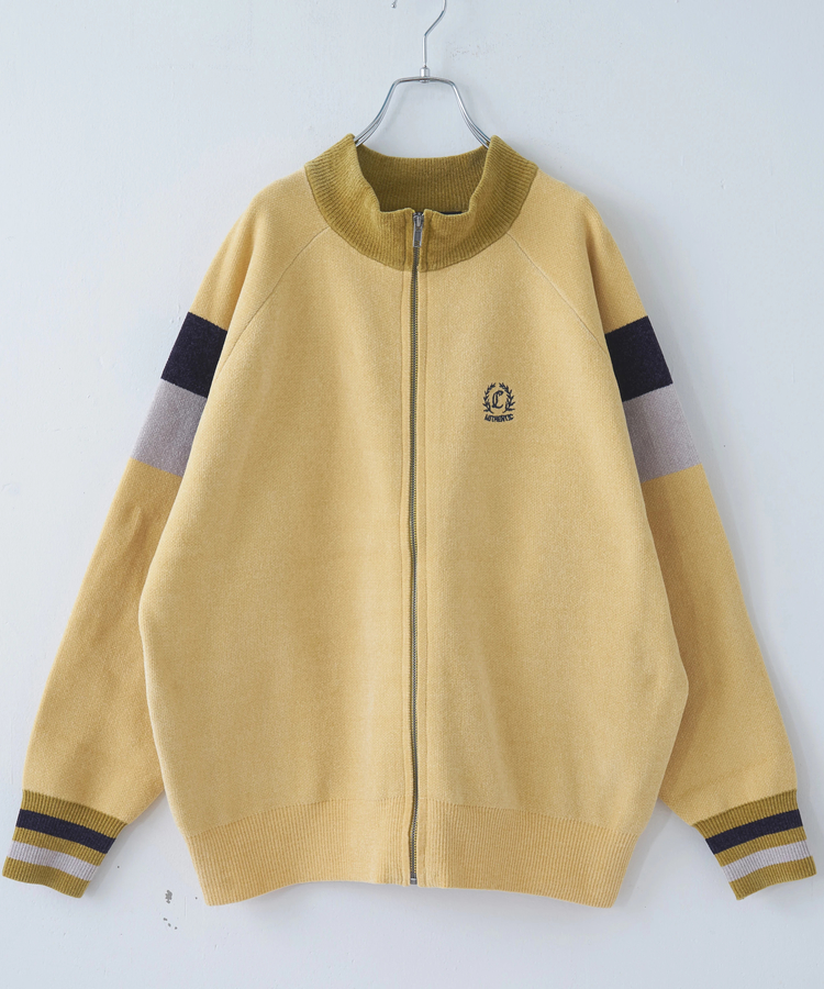 CUBE SUGAR(キューブシュガー) |【秋冬新作】モールヤーン ニット ライン入り トラックジャケット