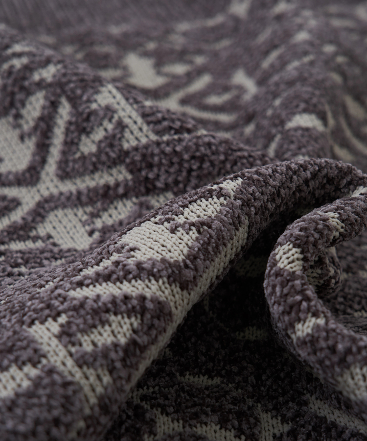 CUBE SUGAR(キューブシュガー) |【秋冬新作】モール ジャガード ニット Vネック ベスト