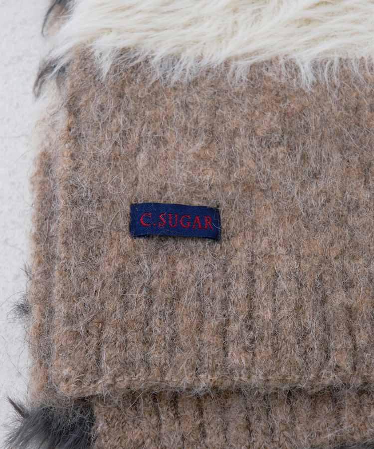 CUBE SUGAR(キューブシュガー) |【タイムセール★12/9 23:59まで】【秋冬新作】ループヤーン × シャギーヤーン ニット マルチボーダー マフラー