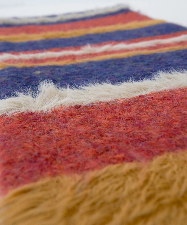 CUBE SUGAR(キューブシュガー) |【タイムセール★12/9 23:59まで】【秋冬新作】ループヤーン × シャギーヤーン ニット マルチボーダー マフラー