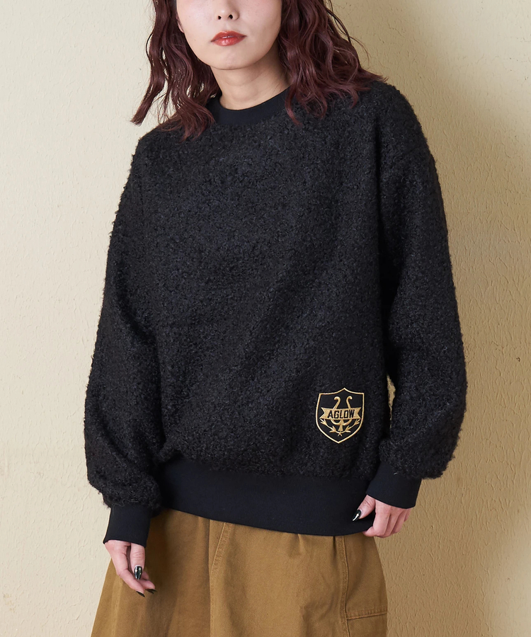 CUBE SUGAR(キューブシュガー) |【冬新作】プードルファー クルーネック プルオーバー