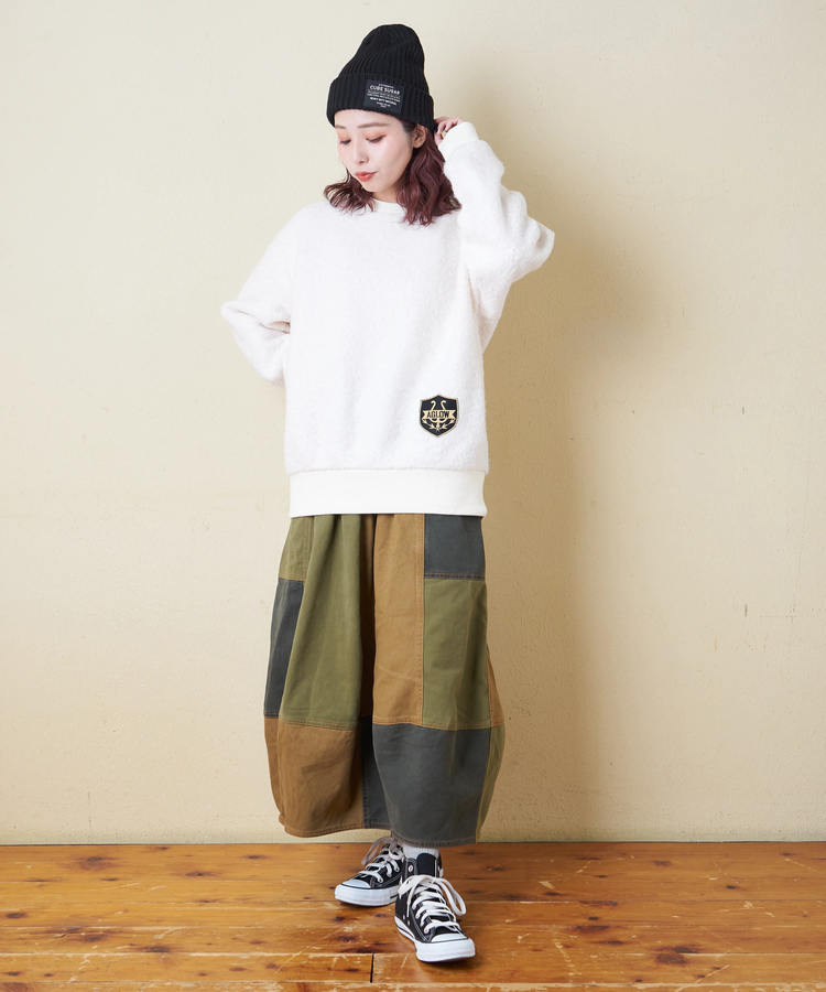 CUBE SUGAR(キューブシュガー) |【冬新作】プードルファー クルーネック プルオーバー