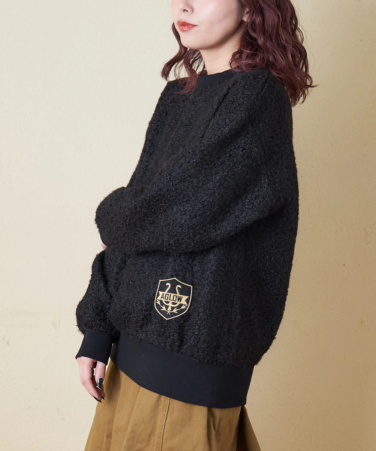 CUBE SUGAR(キューブシュガー) |【冬新作】プードルファー クルーネック プルオーバー