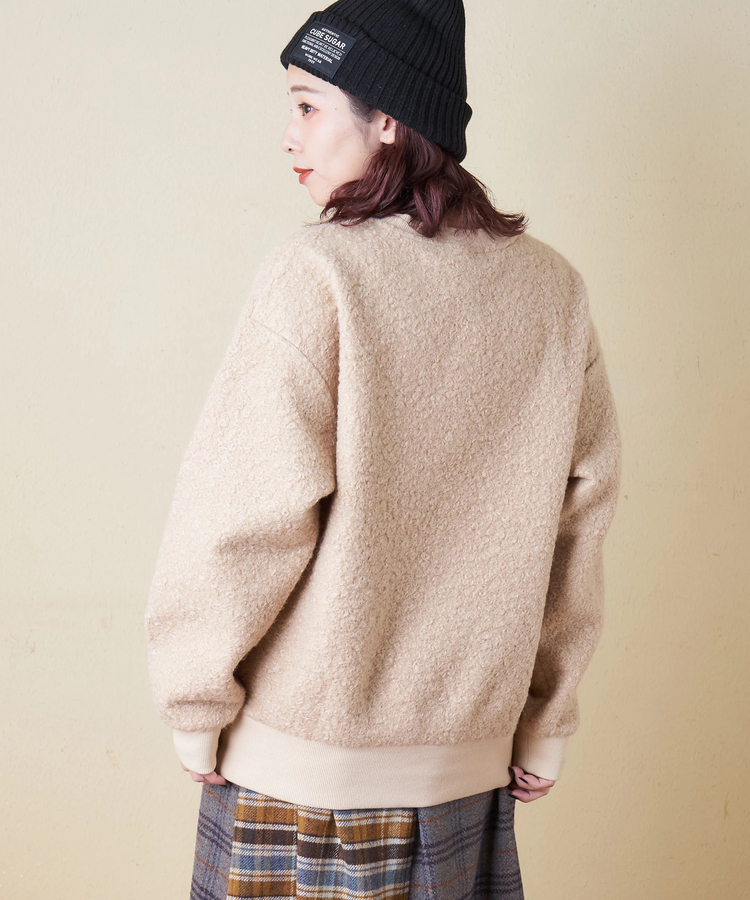 CUBE SUGAR(キューブシュガー) |【冬新作】プードルファー クルーネック プルオーバー