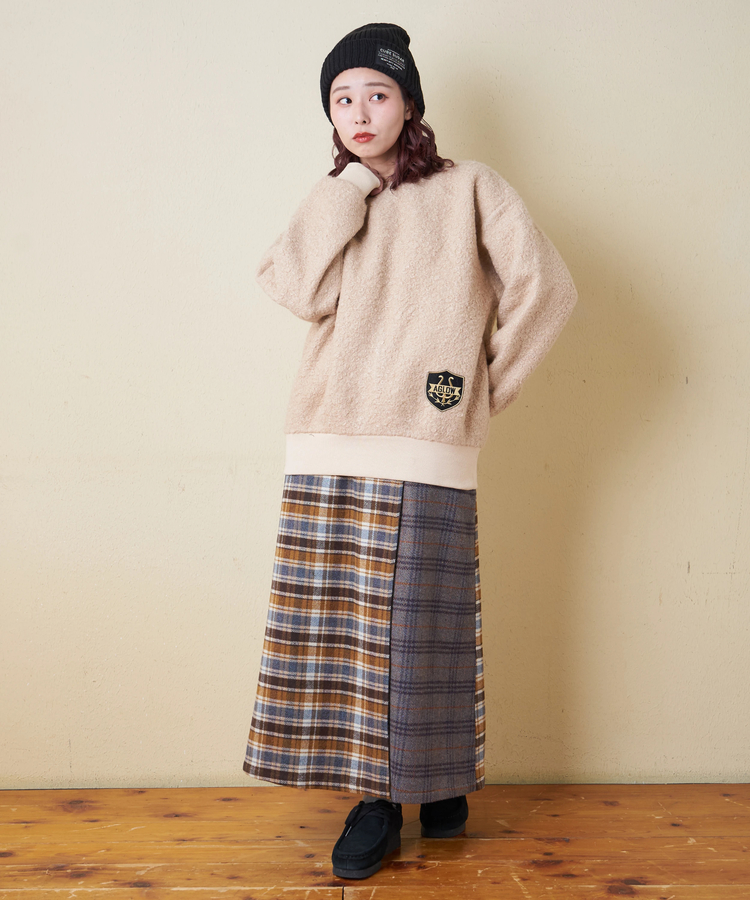 CUBE SUGAR(キューブシュガー) |【冬新作】プードルファー クルーネック プルオーバー