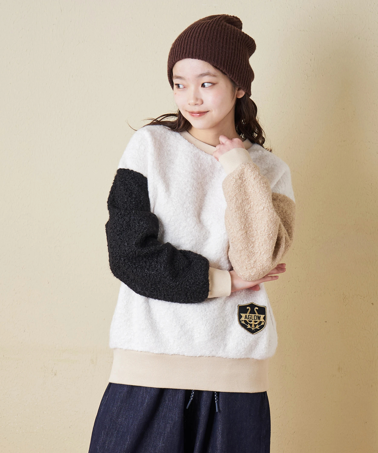 CUBE SUGAR(キューブシュガー) |【冬新作】プードルファー クルーネック プルオーバー