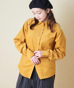 【秋冬新作】細コーデュロイ レギュラー シャツ