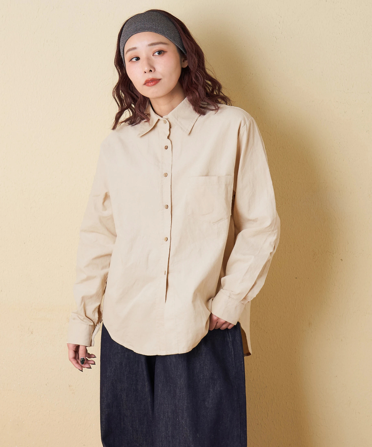 CUBE SUGAR(キューブシュガー) |【秋冬新作】細コーデュロイ レギュラー シャツ