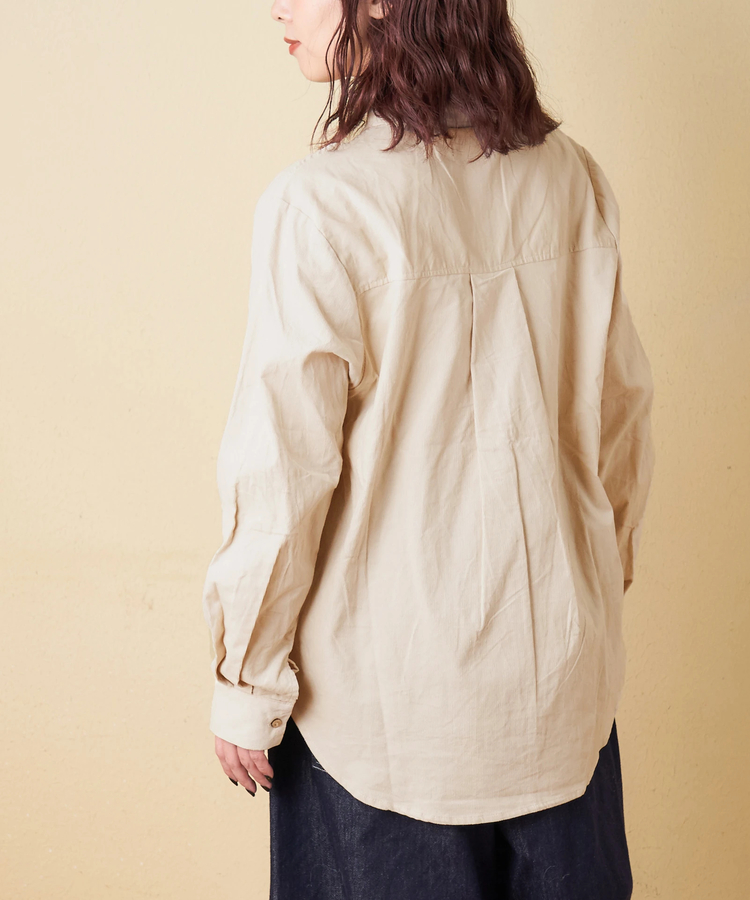 CUBE SUGAR(キューブシュガー) |【秋冬新作】細コーデュロイ レギュラー シャツ