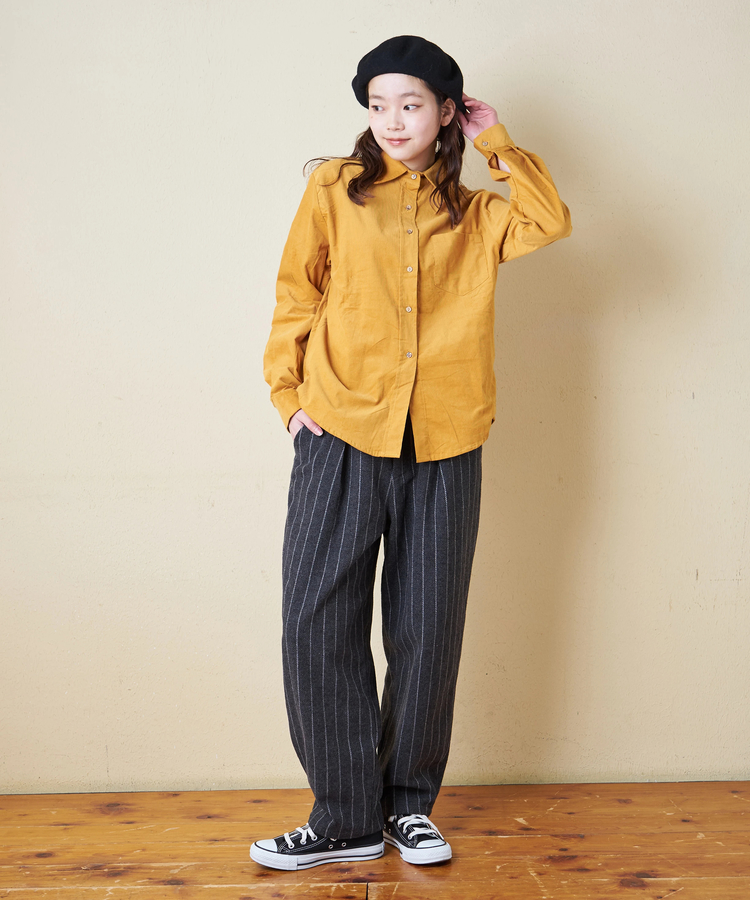 CUBE SUGAR(キューブシュガー) |【秋冬新作】細コーデュロイ レギュラー シャツ