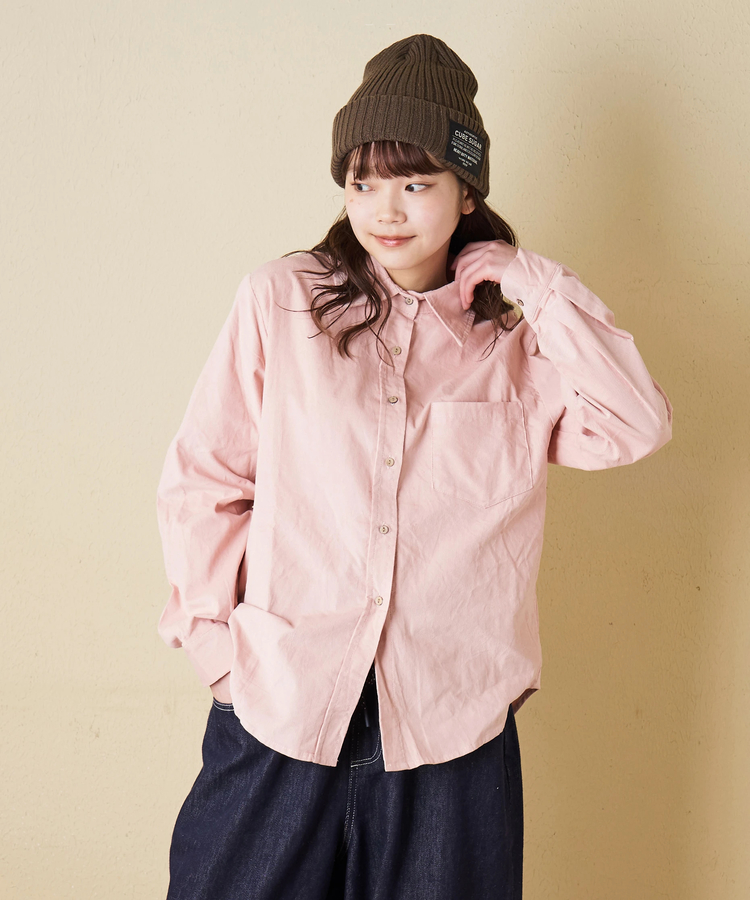 CUBE SUGAR(キューブシュガー) |【秋冬新作】細コーデュロイ レギュラー シャツ