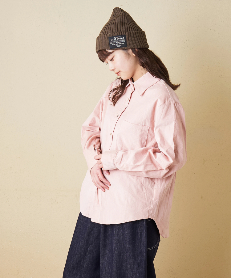 CUBE SUGAR(キューブシュガー) |【秋冬新作】細コーデュロイ レギュラー シャツ