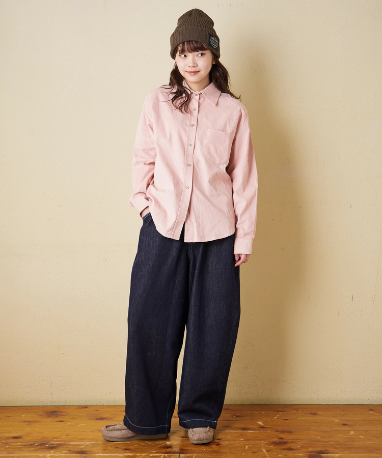 CUBE SUGAR(キューブシュガー) |【秋冬新作】細コーデュロイ レギュラー シャツ