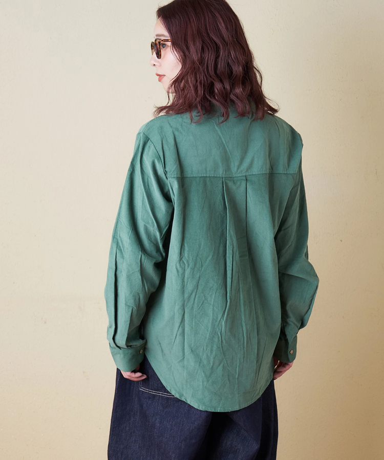 CUBE SUGAR(キューブシュガー) |【秋冬新作】細コーデュロイ レギュラー シャツ