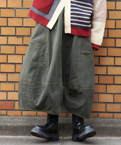 【秋冬新作】微起毛 ツイル バルーン スカート