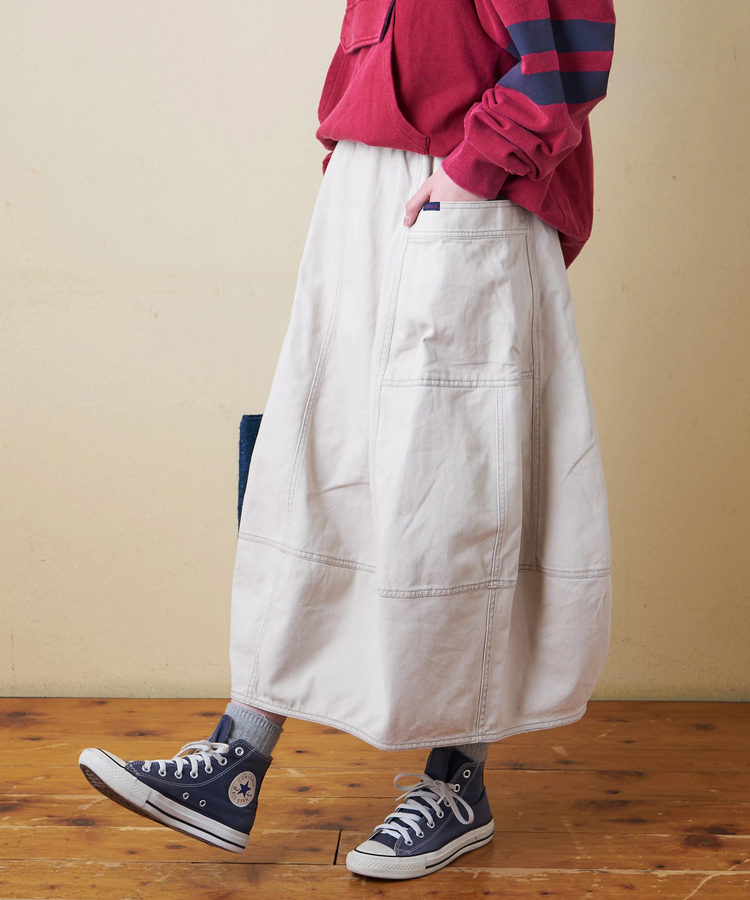 CUBE SUGAR(キューブシュガー) |【秋冬新作】微起毛 ツイル バルーン スカート