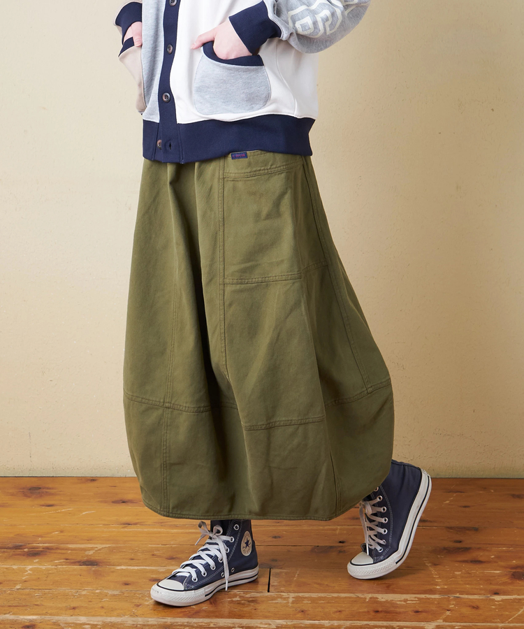 CUBE SUGAR(キューブシュガー) |【秋冬新作】微起毛 ツイル バルーン スカート