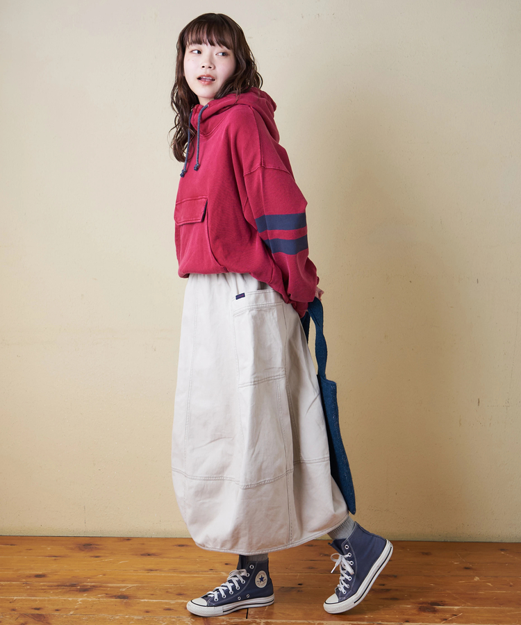 CUBE SUGAR(キューブシュガー) |【秋冬新作】微起毛 ツイル バルーン スカート