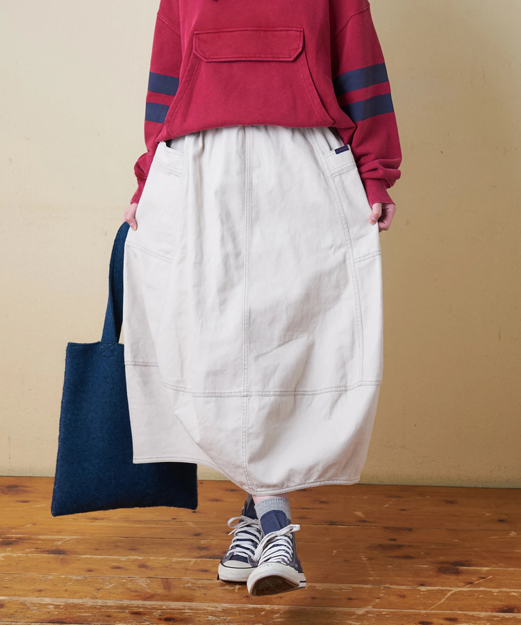 CUBE SUGAR(キューブシュガー) |【秋冬新作】微起毛 ツイル バルーン スカート