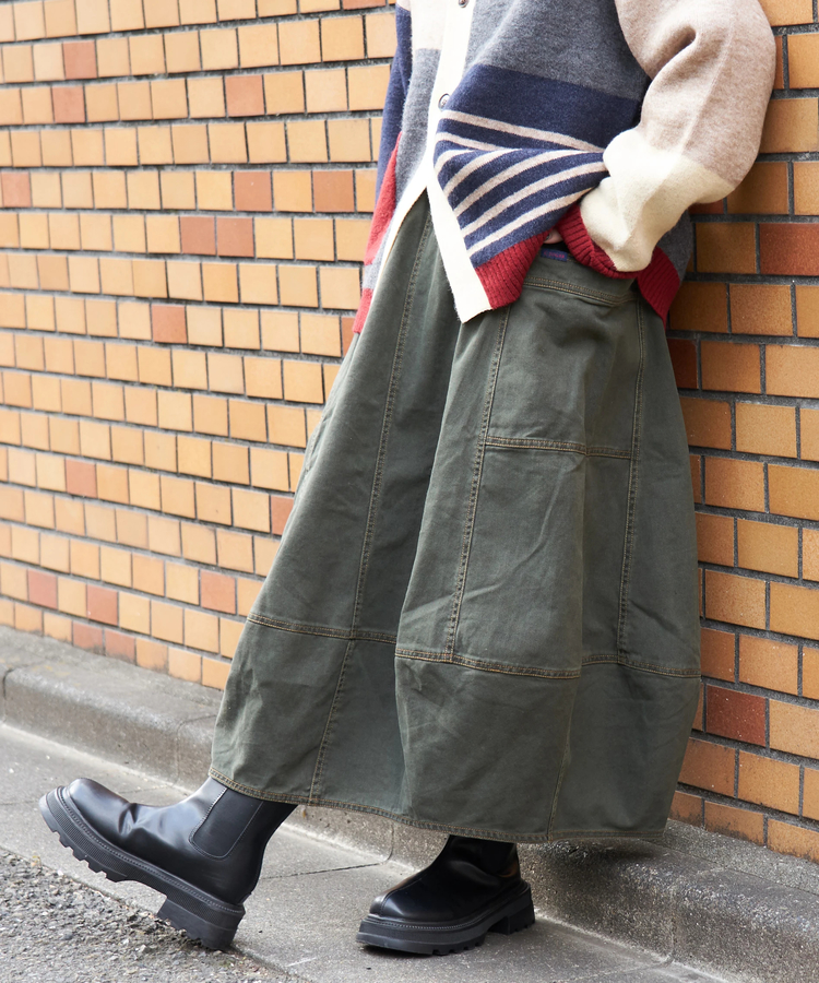 CUBE SUGAR(キューブシュガー) |【秋冬新作】微起毛 ツイル バルーン スカート