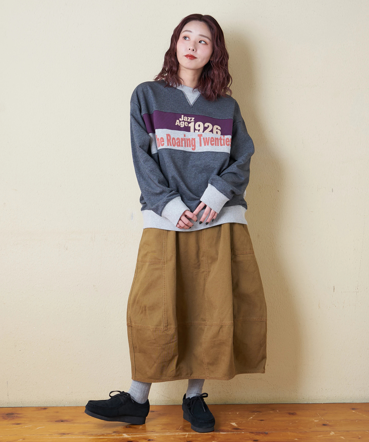 CUBE SUGAR(キューブシュガー) |【秋冬新作】微起毛 ツイル バルーン スカート