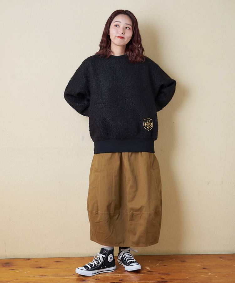 CUBE SUGAR(キューブシュガー) |【秋冬新作】微起毛 ツイル バルーン スカート