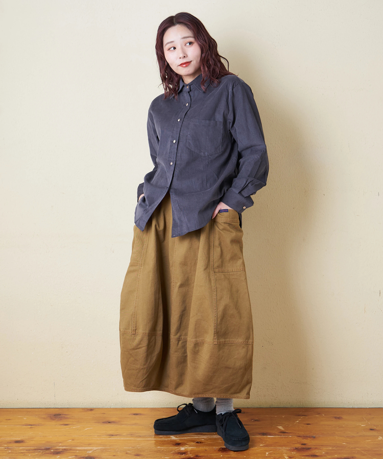 CUBE SUGAR(キューブシュガー) |【秋冬新作】微起毛 ツイル バルーン スカート