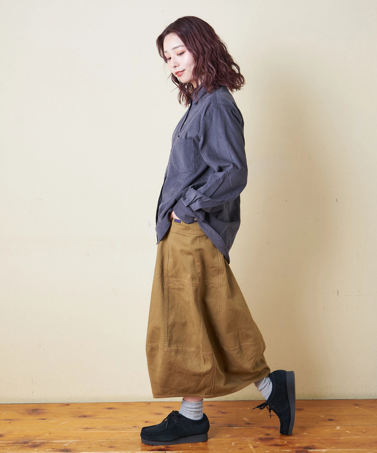 CUBE SUGAR(キューブシュガー) |【秋冬新作】微起毛 ツイル バルーン スカート