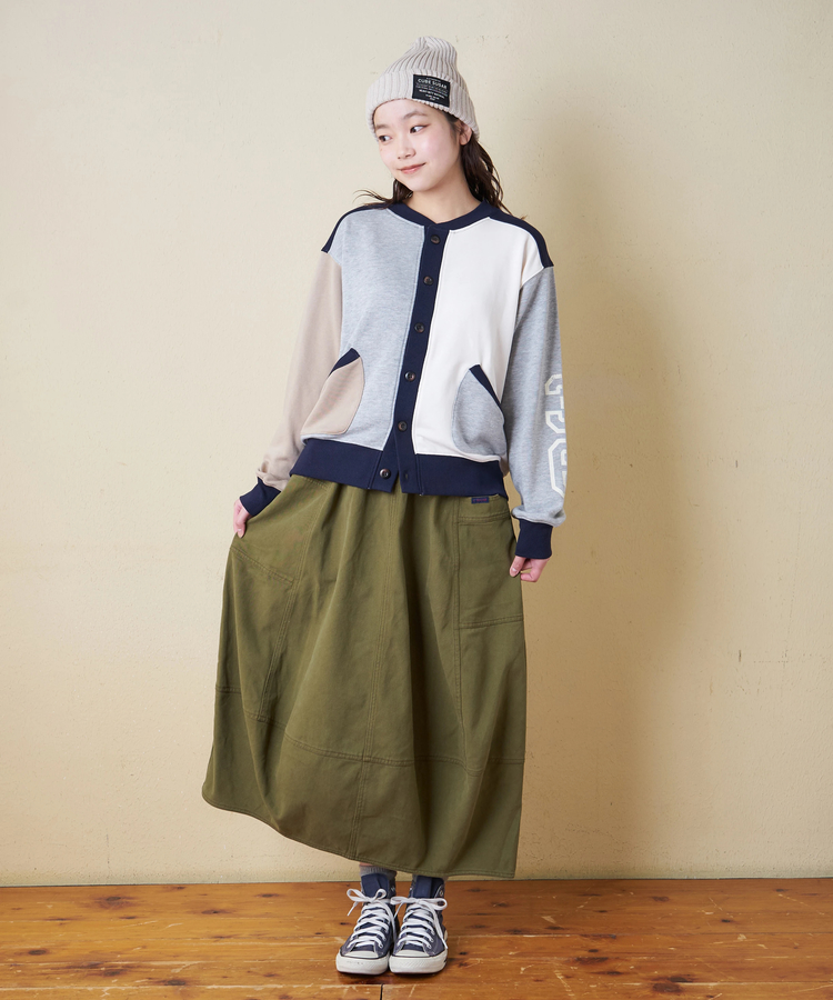 CUBE SUGAR(キューブシュガー) |【秋冬新作】微起毛 ツイル バルーン スカート