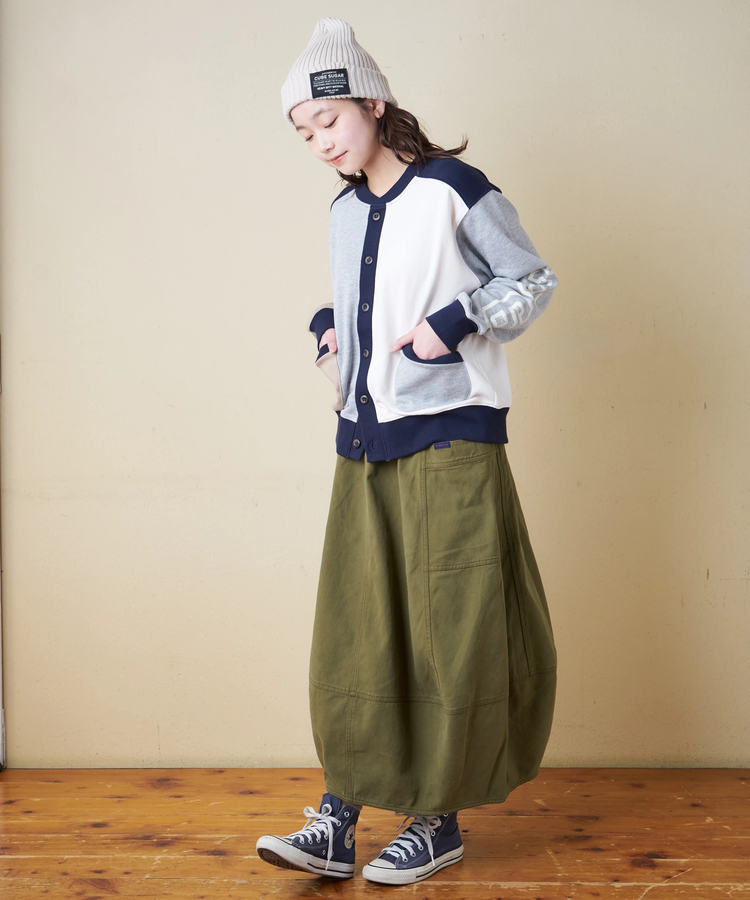 CUBE SUGAR(キューブシュガー) |【秋冬新作】微起毛 ツイル バルーン スカート