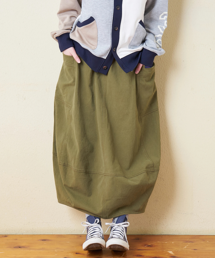 CUBE SUGAR(キューブシュガー) |【秋冬新作】微起毛 ツイル バルーン スカート