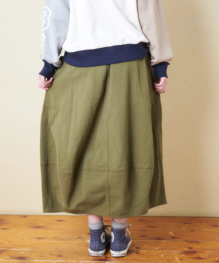 CUBE SUGAR(キューブシュガー) |【秋冬新作】微起毛 ツイル バルーン スカート