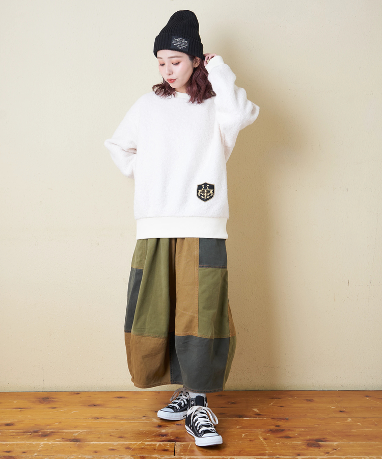 CUBE SUGAR(キューブシュガー) |【秋冬新作】微起毛 ツイル バルーン スカート