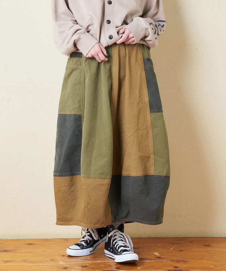 CUBE SUGAR(キューブシュガー) |【秋冬新作】微起毛 ツイル バルーン スカート