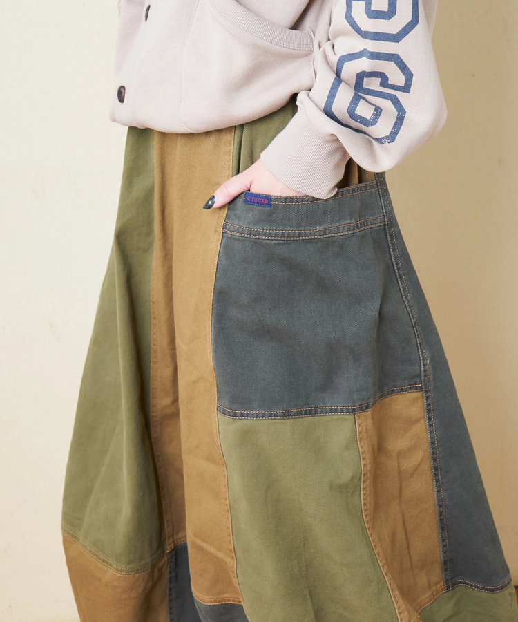 CUBE SUGAR(キューブシュガー) |【秋冬新作】微起毛 ツイル バルーン スカート