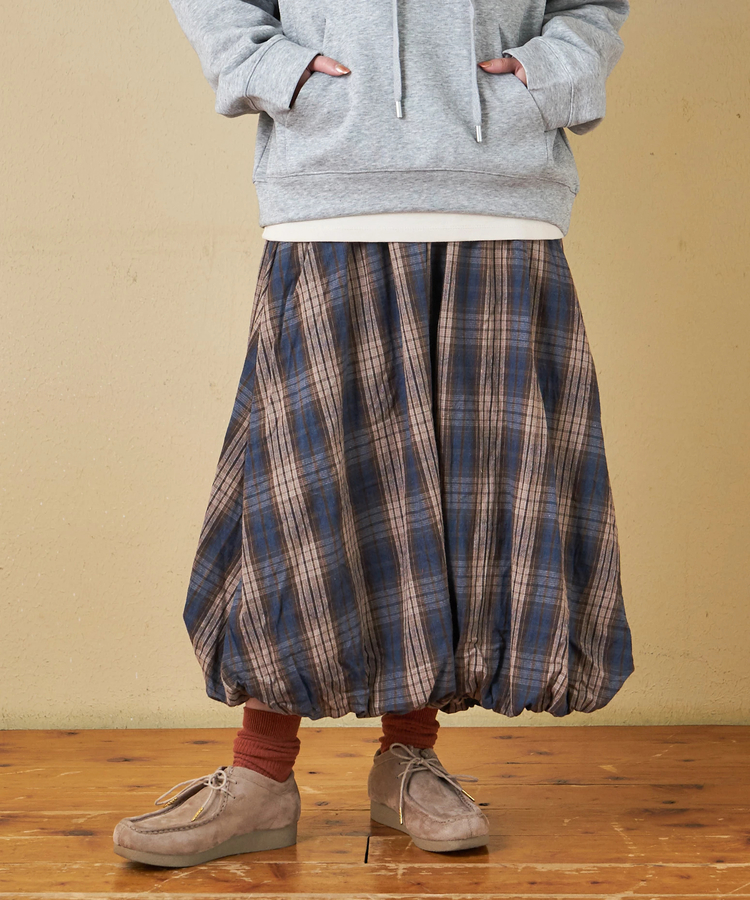 CUBE SUGAR(キューブシュガー) |【秋冬新作】チェック バルーンスカート