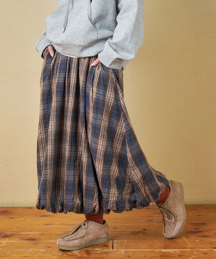 CUBE SUGAR(キューブシュガー) |【秋冬新作】チェック バルーンスカート