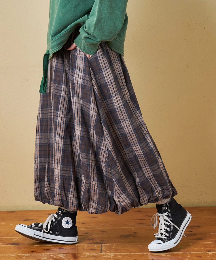 CUBE SUGAR(キューブシュガー) |【秋冬新作】チェック バルーンスカート