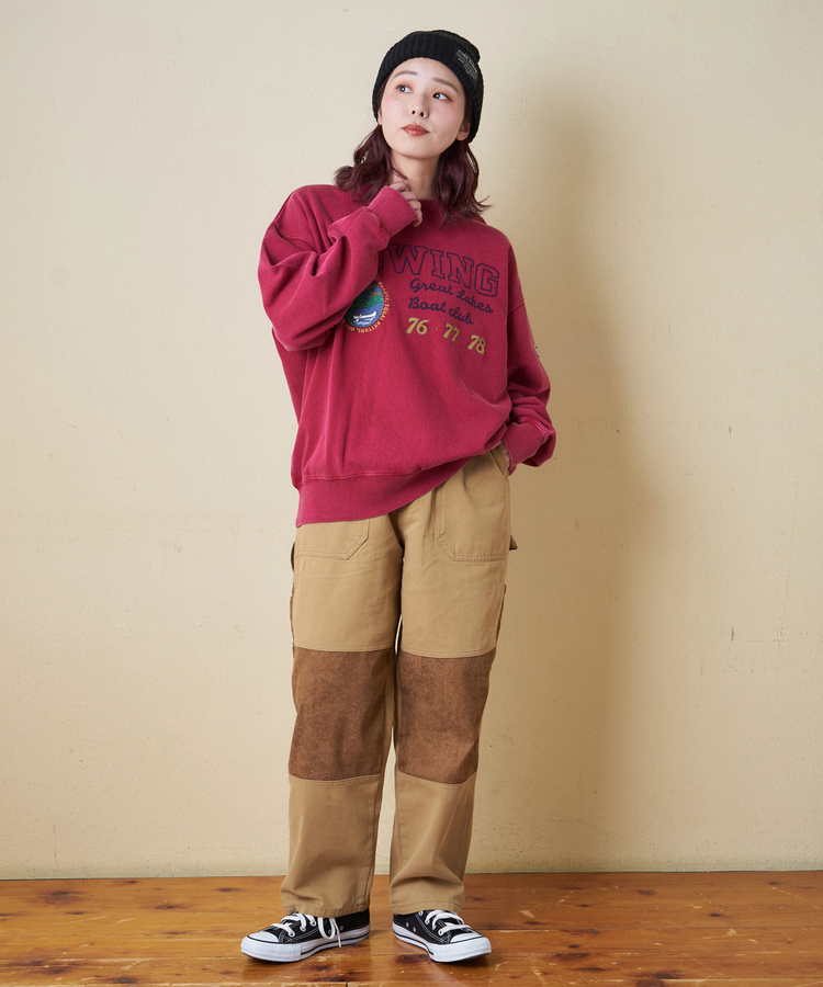 CUBE SUGAR(キューブシュガー) |【秋冬新作】ピーチツイル × コーデュロイ 組合せ ペインターパンツ