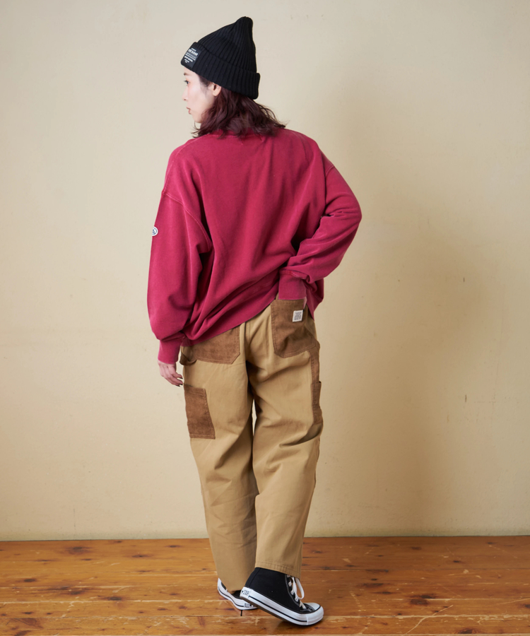 CUBE SUGAR(キューブシュガー) |【秋冬新作】ピーチツイル × コーデュロイ 組合せ ペインターパンツ