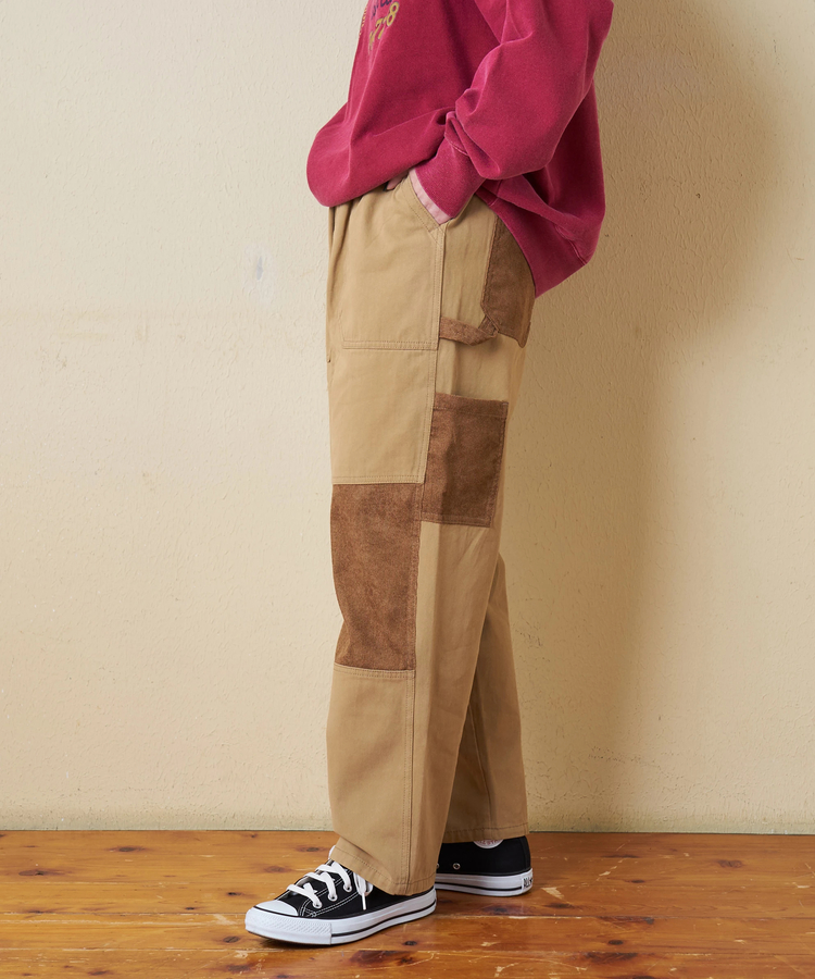 CUBE SUGAR(キューブシュガー) |【秋冬新作】ピーチツイル × コーデュロイ 組合せ ペインターパンツ