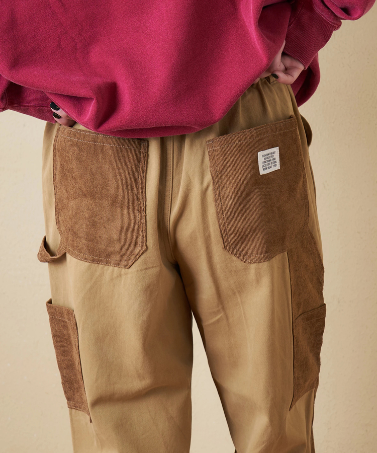 CUBE SUGAR(キューブシュガー) |【秋冬新作】ピーチツイル × コーデュロイ 組合せ ペインターパンツ