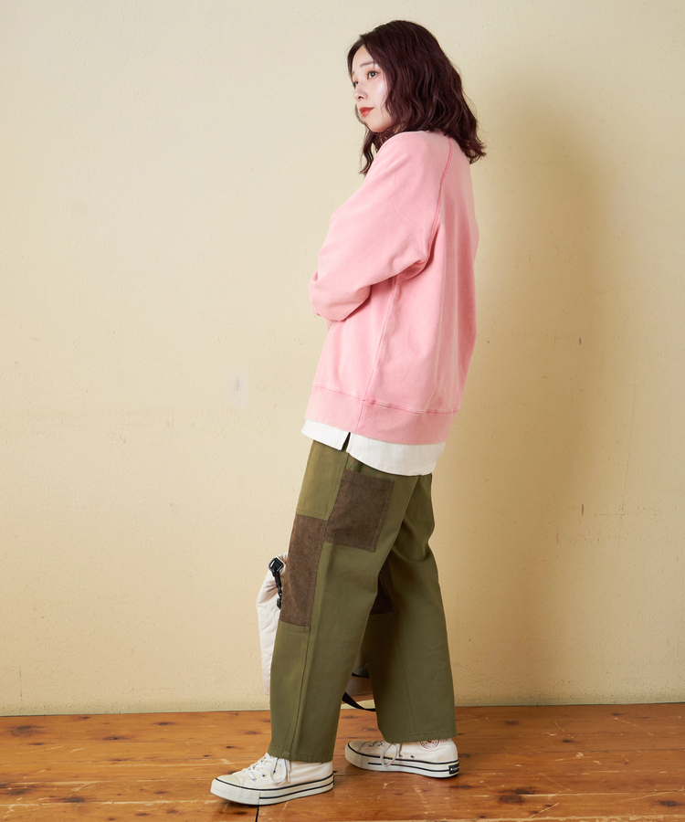 CUBE SUGAR(キューブシュガー) |【秋冬新作】ピーチツイル × コーデュロイ 組合せ ペインターパンツ