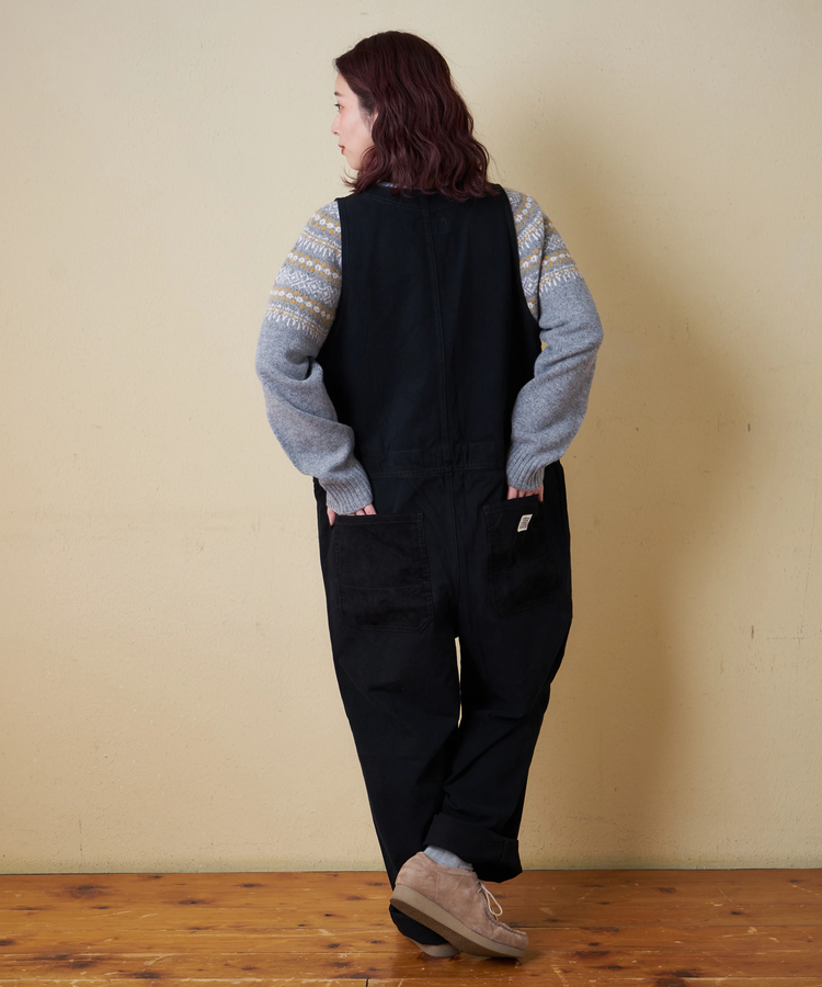 CUBE SUGAR(キューブシュガー) |【秋冬新作】ピーチツイル × コーデュロイ サロペットパンツ